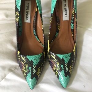 Steve Madden Multi Color Python Pumps